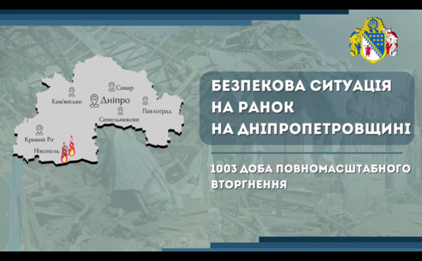 Обійшлося без постраждалих: безпекова ситуація на Дніпропетровщині станом на ранок 22 листопада Обійшлося без постраждалих: безпекова ситуація на Дніпропетровщині станом на ранок 22 листопада