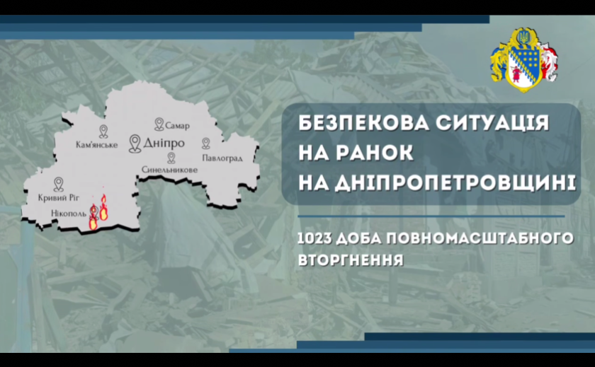Два обстріли за ніч: безпекова ситуація на Дніпропетровщині станом на ранок 12 грудня